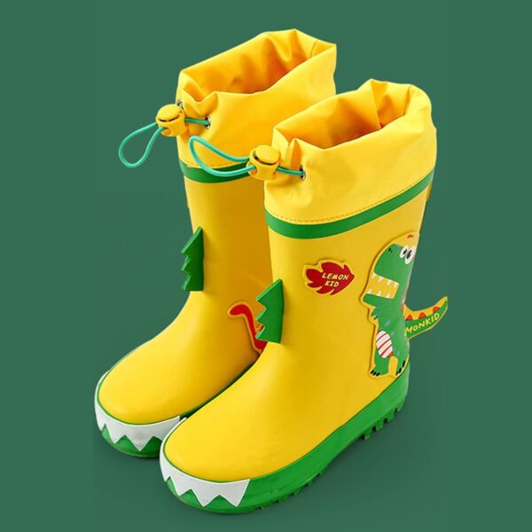 SRTUMEY Clearance Kids Wellies for Boys Girls Dinosaur Animal Rubber Children Shoes Botas para Lluvia Kids Rubber Rainboots - Image 3