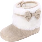Baby Girls' Boots Infant Baby Winter Boots Boys Baby Shoes Cotton Shoes Baby Boots 0-18 Months Baby Winter Boots Boys Indoor Socks Shoes Baby Shoes 1-2 Years, beige, One Size