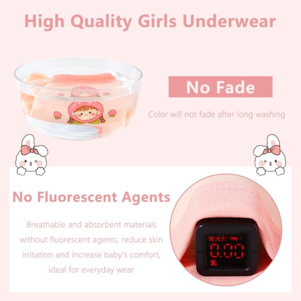 Boletochic Girls Cotton Knickers for 2-12 Years Soft Comfort Girls Underwear Cute Girl Briefs Underpants 10 Packs - Image 4