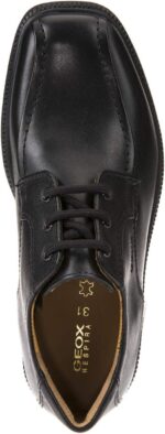 Geox Boy's Jr Federico H Shoes - Black, 5 (Youth) - Full Leather Upper, Uniform, Derby, Lace-Up, Work, Solid, Moderate Cushioning, Flat Heel, Breathable and Waterproof Membrane - Image 4