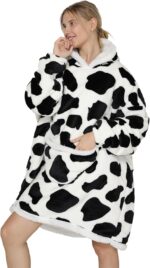 Shamdon Home Collection Oversized Blanket Hoodie,Sherpa FLeece Wearable Blanket Hoodie for Women Men,Soft and Warm Hooded Sweatshirt Adults with Giant Pocket Teenager,One Size Fits All - Image 3