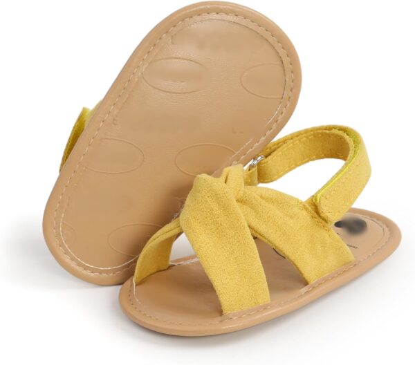 Baby Girls Sandals Summer Cotton Sandals and Walking Shoes Open Toe Sandals - Image 3