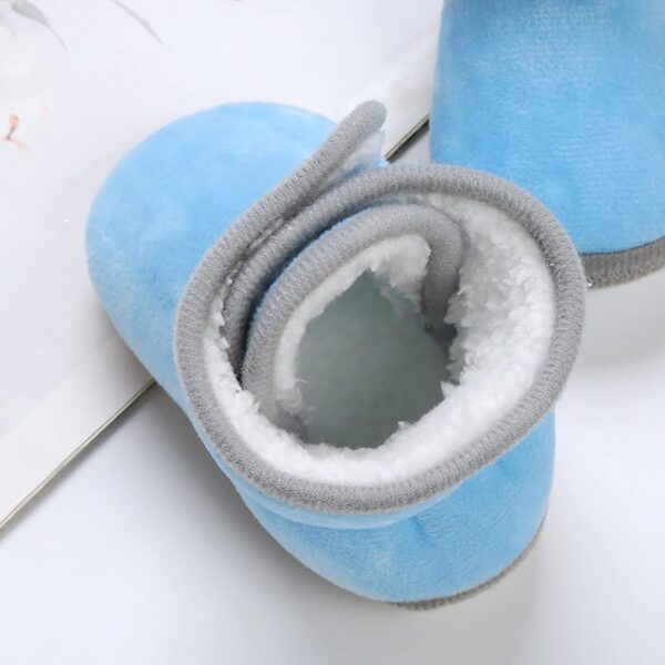 Baby Shoes Fleece Warm Booties Shoes Fashion Solid Color Non Slip Breathable Toddler Boots Baby Slippers - Image 7