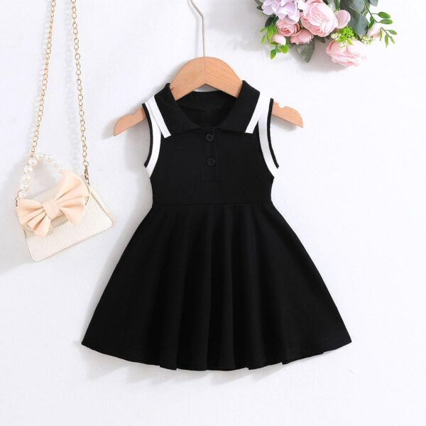 WISREMT Baby Toddler Girls Tank Dress Sleeveless Athletic Dresses Tennis Golf Shirt Dress High Waist Pleated Skirt 3M-3Y - Image 2