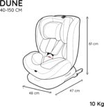 Nania - Dune Car seat 360° Swivel I-Size 40-150 cm - Evolutive from Birth to About 12 Years - Group 0+/1/2/3 - isofix attachments - Side Protectors - Image 9