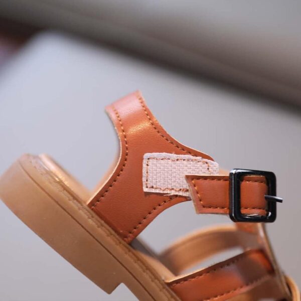 HAOLEI Infant Baby Boys Girls Summer Sandals Closed Toe Gladiator Roman Sandals Soft Sole First Walking Shoes Anti Slip Casual Crib Flat Shoes Prewalkers Toddler 1-6 Years - Image 5