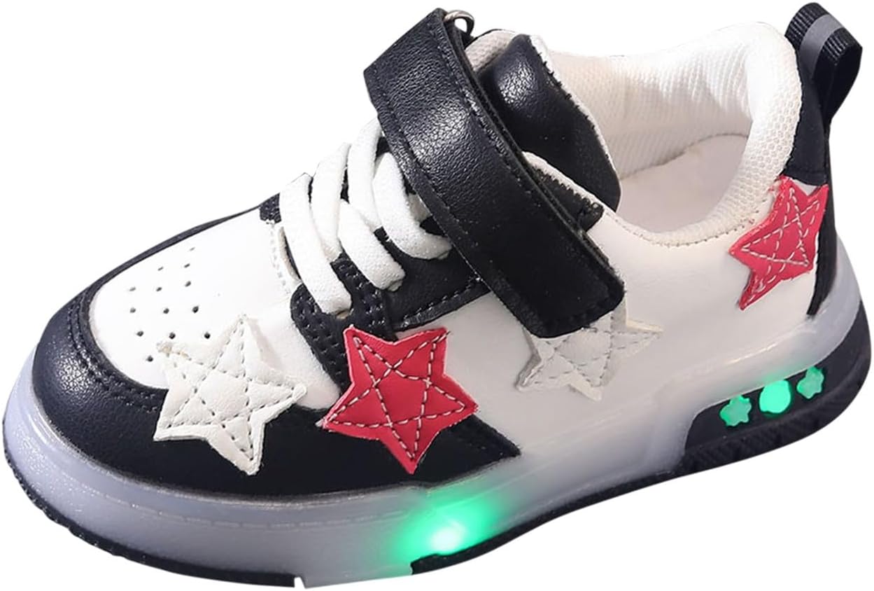 61VXWxA-ozL._AC_SL1500_.jpg Girls Boys School Shoes - Kids Sports Athletic Shoes Toddler Little Kids Shoes Kids Athletic Shoes Light Up Trainers Kids Kids Sneakers Shoes Girls&Boys Trainers Children's Day Gift - Image 1