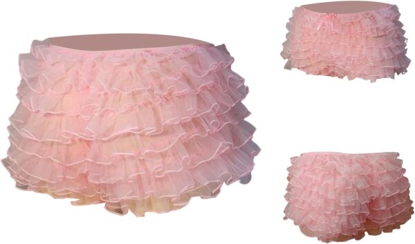 FeMereina Womens Lace Trim Layered Ruffle Lolita Bloomers Coquette Sexy Boy Shorts Y2k Bubble Frilly Pumpkin Fairy Bottoms - Image 8