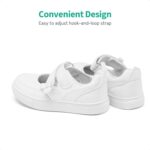 DREAM PAIRS Kids Girls Mary Jane Sneakers Strap Toddler Little Girls School Shoes Soft Walking Party Flat Shoes - Image 5
