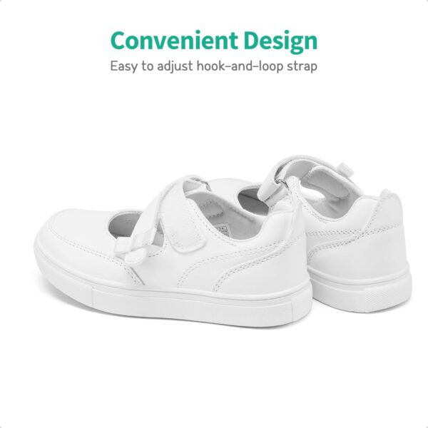 DREAM PAIRS Kids Girls Mary Jane Sneakers Strap Toddler Little Girls School Shoes Soft Walking Party Flat Shoes - Image 5