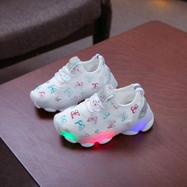 SRTUMEY Clearance Toddler Baby Athletic Trainers Kids Boys Girls Led Light Up Luminous Sneakers Children Non-Slip Sport Shoes Running Shoes - Image 2