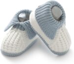 Neiwech Baby Booties Newborn Hand Knit Sock Shoes Soft Cozy First Walkers for Infant Boys Girls