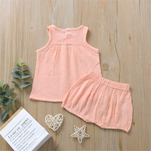 AYIYO Toddler Outfits Unisex Girls Boys Baby Cotton Linen Blend Tank Tops and Bloomers - Image 4