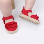 Kashyke Sandals Baby Girl 2 Years Infant Girls Ruffles Shoes First Walkers Shoes Summer Toddler Flat Sandals Kids Sandals Size 4 - Image 4