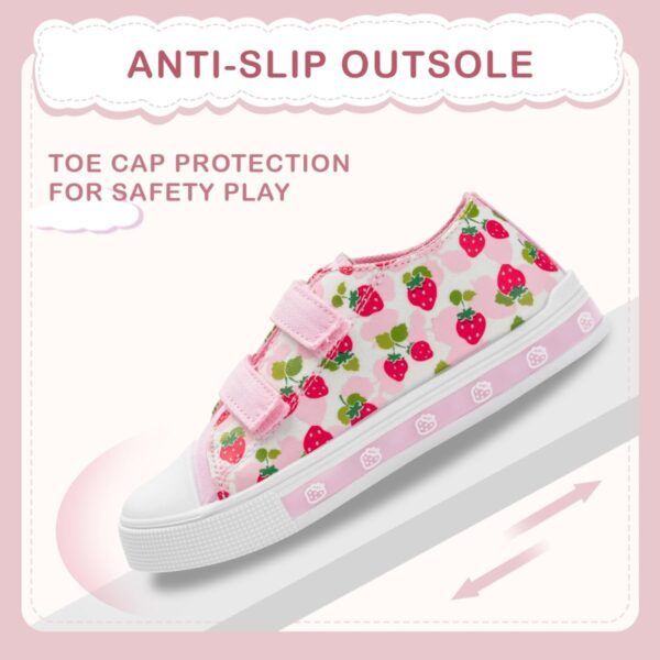 EUXTERPA Boys Girls Light Up Trainers Kids Summer Canvas Pumps Toddler Outdoor Indoor Walking Shoes with Dual Hook and Loops - Image 4