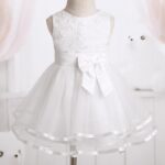 TiaoBug Baby Flower Girls Dress Princess Birthday Party Wedding Bridesmaid Dresses Christening Gowns Bloomers - Image 2