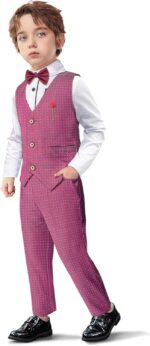 Nwada 4 Piece Boy Suits Boys Wedding Suit Page Boy Party Prom Formal Tuxedo Suits 3-4 Years