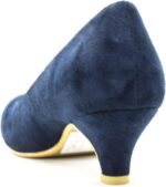 Womens Ladies Low Kitten Heels for Office, Work, Night Out and Party Court Shoes Evening Girls Comfortable Shoes Pumps with Synthetic Sole for Evening Dresses for Women UK - Image 3