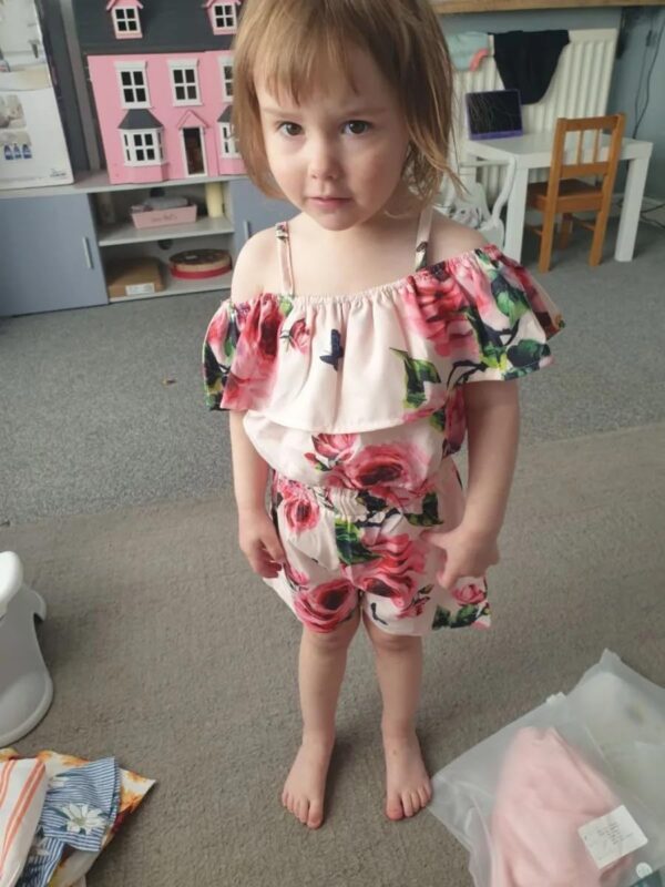 Baby Girl Clothes Floral Print Off Shoulder Tops + Floral Shorts Outfit Set - Image 6