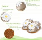 FANSU Summer Baby Sandals, Simple Fower Style Comfortable Toddler Princess Infant Baby Sandals Newborn Shoes for 0-18 Months Anti-Slip Soft Sole Velcro First Walking Shoes (11cm / 3-6 month,Gold) - Image 4