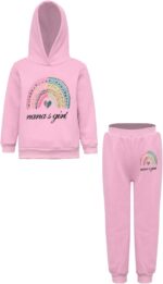 Kvysinly Girls Clothes Rainbow Print Long Sleeve Hoodie Tops with Stretch Pants Spring Fall Winter Outfits - Image 3