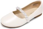 DREAM PAIRS Girls Flower Girl Dress Shoes Sparkling and Comfortable Flat Shoes for Girls to Slip On Wedding Party