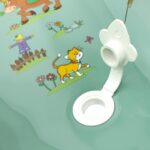 keeeper Funny Farm Ergonomic Baby Bath with Plug, For Babies From 0 to Approx. 12 Months, 84 cm, Maria, Nordic Green - Image 5