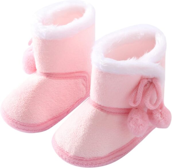 Hard Sole Baby Shoes Size 4 Girls Booties Shoes Infant Toddler Boys Boots Soft Baby Warming Baby Shoes Infant Basketball - Image 3