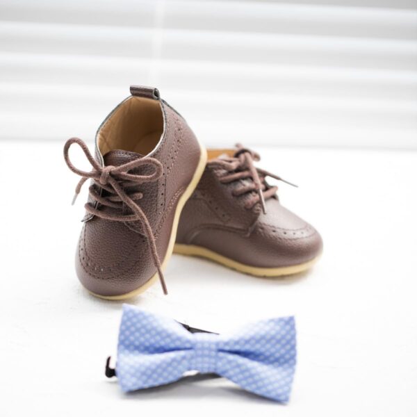 Sonsage Infant Baby Boys Girls Classic PU Leather Wedding Loafers Brogue Toddler Oxford Dress Shoes First Steps Walking Flat Lazy Crib Shoe - Image 4