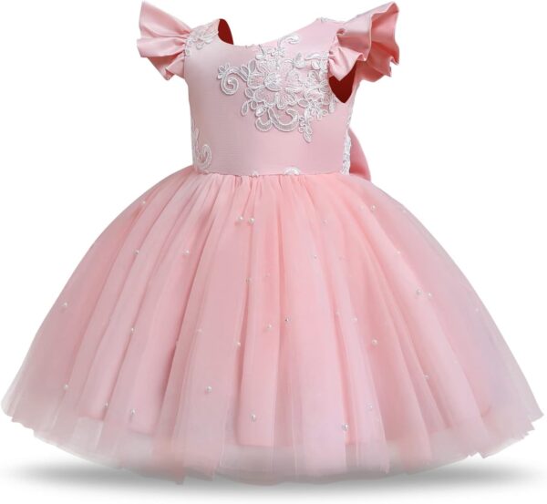 TTYAOVO Baby Girl Dress Toddler Flower Party Princess Dress - Image 3