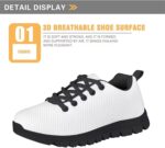 Showudesigns Boys Girls Shoes Kids Sneakers Lightweight Lace up Black - Image 4