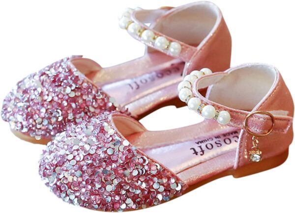 Bling Bowknot Kids Baby Sandals Single Shoes Princess Pearl Girls Crystal Infant Baby Shoes Boys Athletic Shoes - Image 3