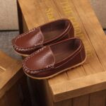 Children's shoes girls single shoes pumps shoes boys loafers casual shoes slip-on low shoes flat shoes soft sole non-slip children's shoes leather shoes dress shoes - Image 2