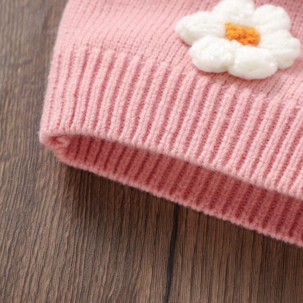 LAWKUL Baby Toddler Girl Cardigan Warm Sweater Floral Long Sleeve Jumpers Coats Knitted Clothes - Image 8