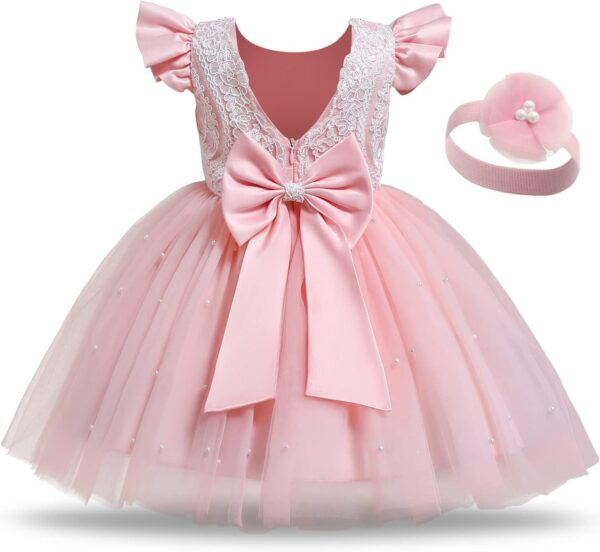 TTYAOVO Baby Girl Dress Toddler Flower Party Princess Dress - Image 2