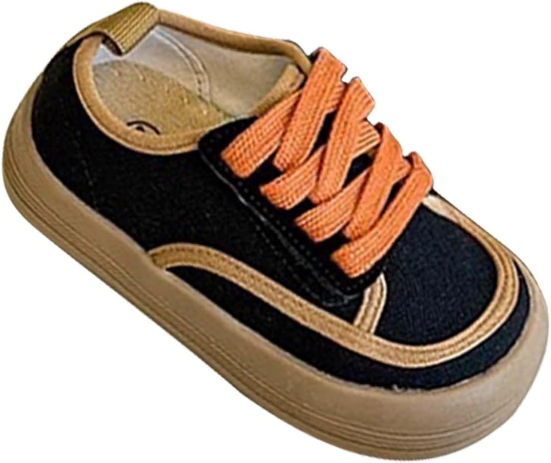 61dDQ79GlPL._AC_SL1500_.jpg Canvas Shoes Kids 28, Children's Shoes Sports Shoes Girls Boys Walking Shoes Single Shoes Summer Non-Slip Indoor Shoes Leisure Shoes Comfortable Casual Children's Shoes Loafer, black, 27 - Image 1