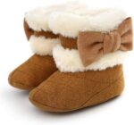 RVROVIC Baby Boys Girls Plush Winter Snow Boots Bowknot Anti Slip Warm Fleece Infant Boots Toddler Prewalkers - Image 3