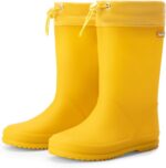 DREAM PAIRS Kids Rain Boots Boys Girls Lightweight Boots Waterproof Easy-on Outdoor Playing Rain Boot Unisex-Child