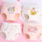 4 Pcs Newborn Girls Underwear Briefs,Toddler Cute Briefs Baby Cotton Underwear Pants Girls 4 Pack Underwear Comfortable Briefs - Image 2
