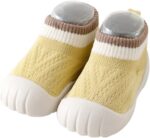 HEOXIN Baby Girls Boys First Walking Shoes, 01, Pink/Green/White/Yellow/Blue, S/M/L