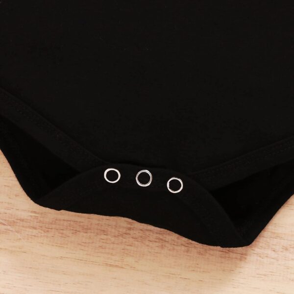 Newborn Baby Girl Set Ruffled Sleeve Romper Polka Dots Shorts Bloomers Bowknot Headband Boutique Clothes, Yxx017a-black, 0- 3 Months - Image 5