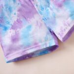 KONFEN Baby Girl Summer Outfits, Tie-dye Short Sleeve Top + Shorts 2PCS Set, Girl Summer Clothes Short Sleeves T Shirt and Shorts Suit Casual Infant Outfit Set for 12 Months - 5 Years Old Girls - Image 7