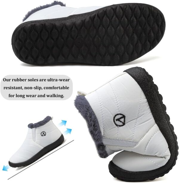 VTASQ Kids Snow Boots Boys Girls Fur Lined Warm Ankle Boots Outdoor Waterproof Winter Boots Non-Slip Cotton Shoe Slip On Walking Boots (Little Kid/Big Kid) - Image 3