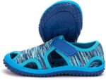 Hitmars Boys Sandals Open Toe Girls Sandals Sports Summer Kids Trekking Shoes Breathable Beach Pool Camouflage Knit Blue Pink Purple Size 4-12 UK Child - Image 2