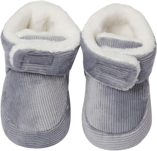 Baby Boy Booties 6 12 Months Baby Outdoor Boots Soft Warm Shoes First Cotton Walkers Boys Girls Boots Baby Infant Plush Snow Baby Shoes Winter Snow Boots for Kids Infant Trainers Boots - Image 2