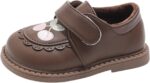 Toddler Baby First Walking Shoes with Fleece Lined Warm Soft Sole Newborn Loafers Mocc𝐚sin Flat with Ankle Strap Shoes Princess Wedding Dress Mary Jane Shoes Infant Prewalker Shoes