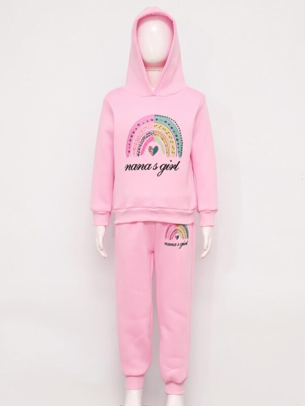 Kvysinly Girls Clothes Rainbow Print Long Sleeve Hoodie Tops with Stretch Pants Spring Fall Winter Outfits - Image 5