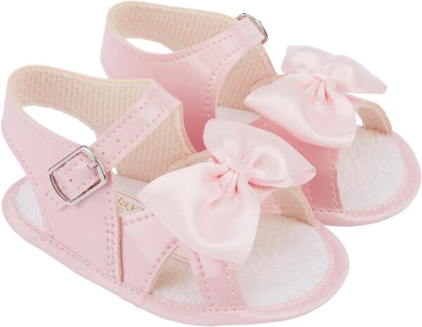 Baby Sandals - Baby Girl Sandals, Soft Sole Baby Pram Shoes For Summer, Baby Girl Pre Walker Shoes, Baby Girls Shoes for Holidays, Made in the UK - Image 2
