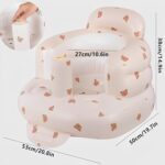 JIAMIAN Baby Inflatable Seat, Portable Baby Chair, Baby Sofa Inflatable Stool, Seated Floor Seat, Seated Inflatable Baby Seat, with Built-in Air Pump, Suitable for Infants Aged 3-36 Months - Image 4