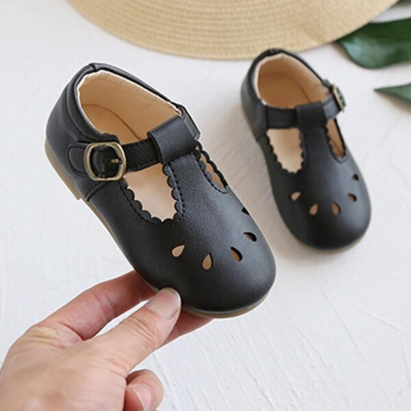Children's Sandals Spring/Summer Solid Soft Sole Hollow Metal Buckle Hiking Shoes Party Birthday School Sandals Boys Spring and Summer Loafers Evening Shoes Single Shoes - Image 4